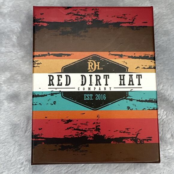 Red Dirt Hat Co Front Pocket Wallet Card Holder Magnetic Clip Aztec Leather - Picture 8 of 9